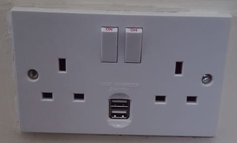 USB Charging at each bedside unit for all the phones and tablet devices.