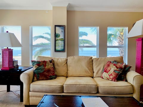 Living room with Gulf view