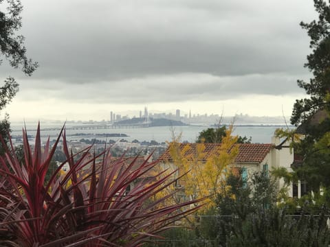 View from the apartment showing San Francisco and the Bay