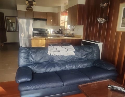 Kitchen open to living room overlooking garden & Mendocino bay!