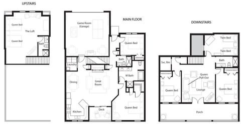 Floorplan of the Falcon at Asheville Retreats