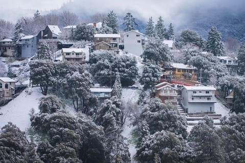 Balcony view during snowy season.
