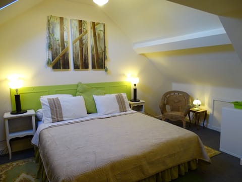 Large double bed plus a single bed and childs bed ideal family room