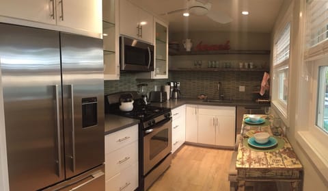 Kitchen includes upgraded appliances, and any kitchen tools needed to cook. 