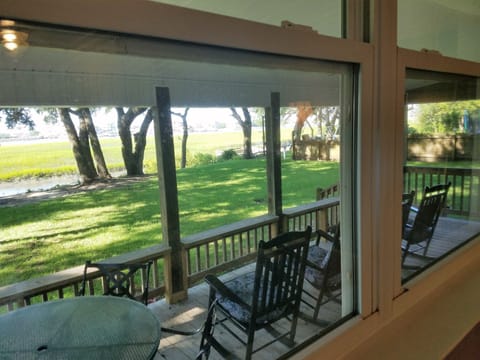 Perfect porch along intracoastal waterway