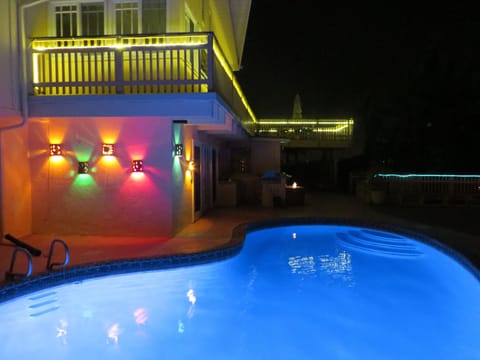 Night View of Pool/Patio