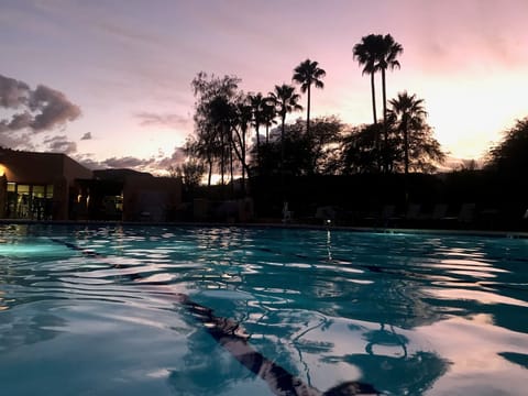 Outdoor pool, a heated pool