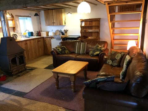 Open plan lounge and kitchen