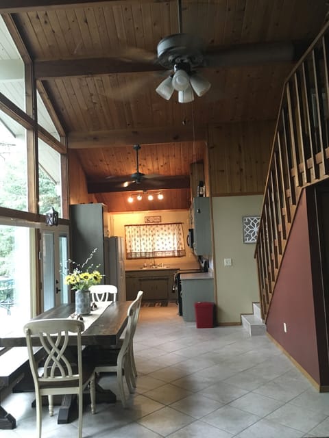 view of dining room and kitchen
