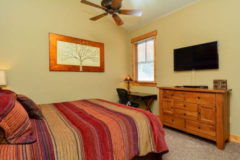Master bedroom with TV/DVD.  Separate controlled heat for master BR
