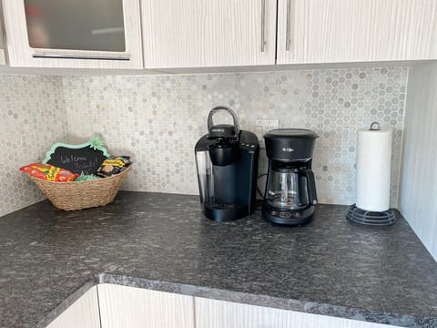 Regular and Keurig coffee pots available.