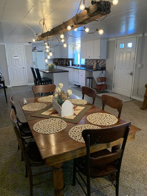 Dining & kitchen in one open space