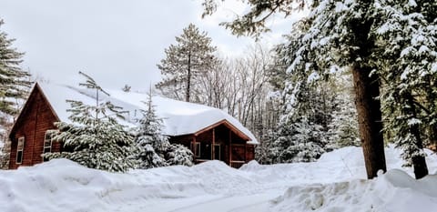 Front of house in winter