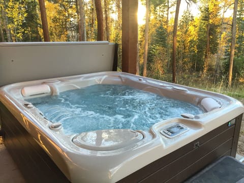 Enjoy our private 6 person hot tub for relaxing after long day of skiing/hiking
