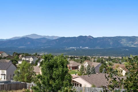 Pikes Peak and Air Force Academy and Front Range from deck