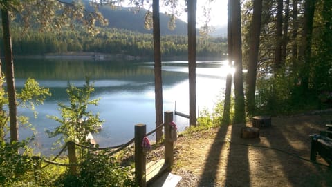 Sunsets over the water.