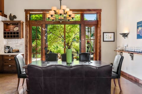 Our dining table seats 8 comfortably.