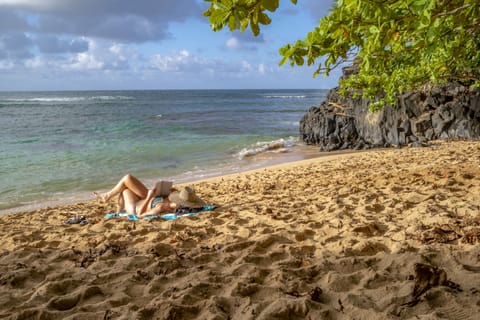 Sun loungers, beach towels