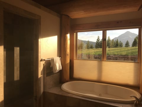 Master Bath jet tub.  Relax and take in the view.