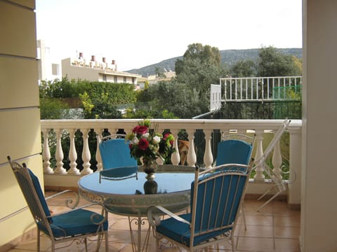 Balcony out side of the living room's