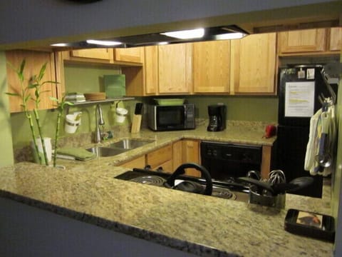 Beautifully remodeled kitchen with new appliances.