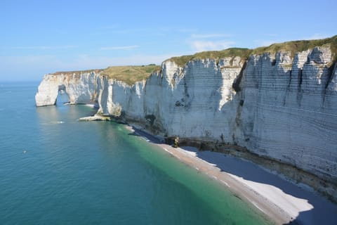 Beach nearby, sun loungers