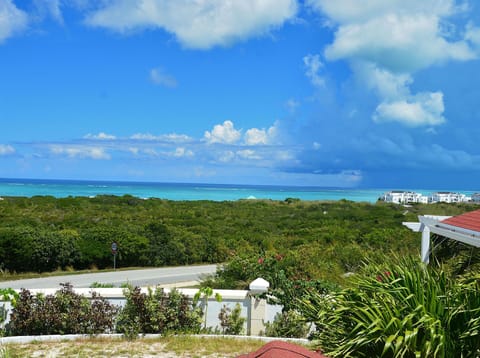 Spectacular ocean view of Grace Bay from villa.