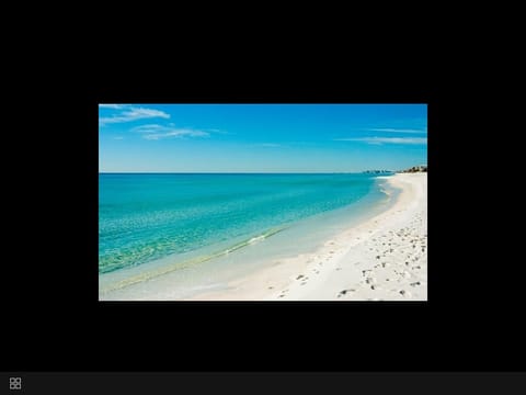 On the beach, sun loungers, beach towels