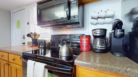 Kitchen with both coffee makers