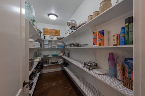 Huge walk in pantry with crock pot, rice cooker, griddle, toaster, panini maker