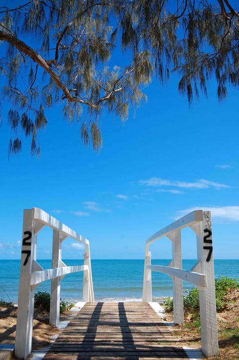 On the beach, beach towels