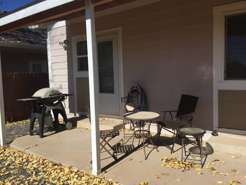 Patio with propane grill
