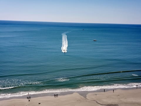 On the beach, beach towels