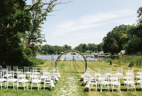 Outdoor banquet area