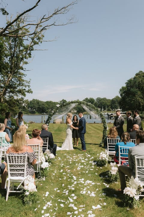 Outdoor banquet area