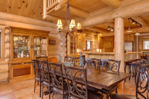 Generous dining area for lovely dinners by the fire.