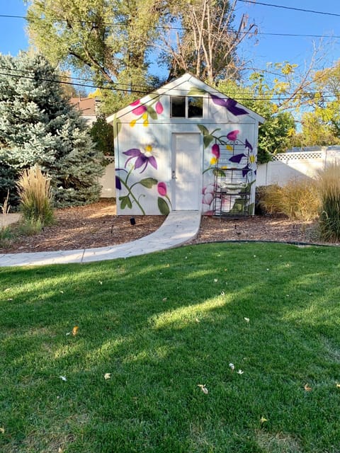 My flower shed in the back yard