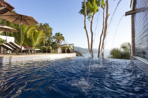 An infinity pool, a heated pool