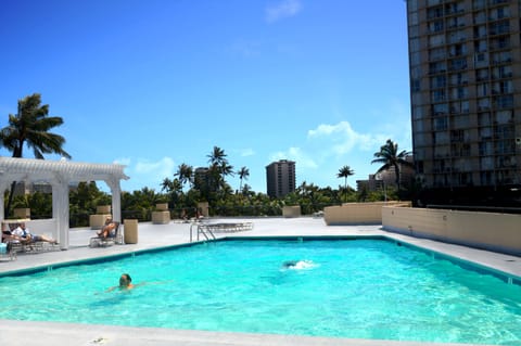 A heated pool