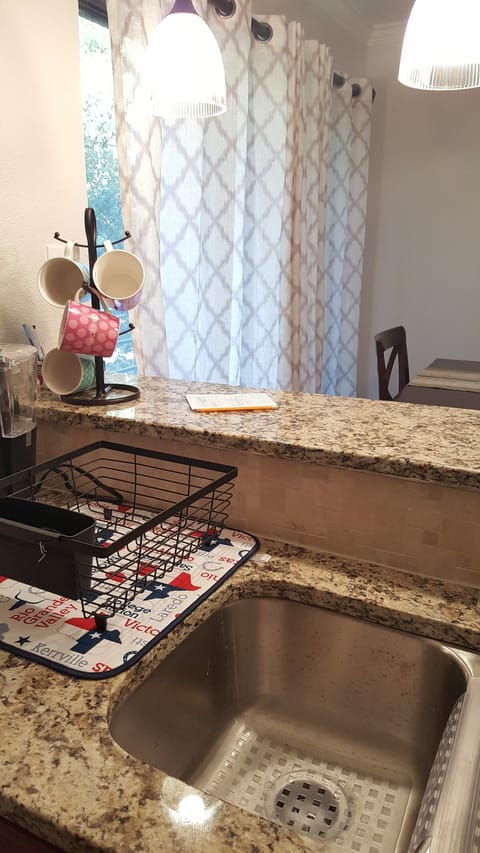 Kitchen with granite countertops