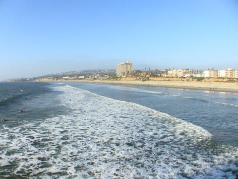 Beach nearby, sun loungers