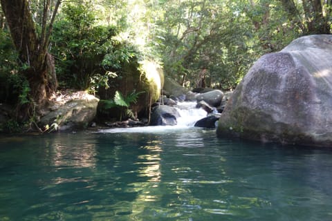 The beautiful swimming hole and cascades at Daintree Secrets