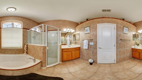 Master Bath Ensuite, Double Vanity and private toilet