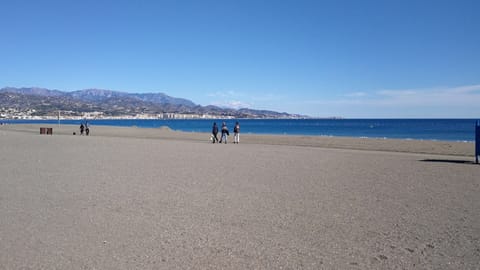 Beach nearby, sun loungers