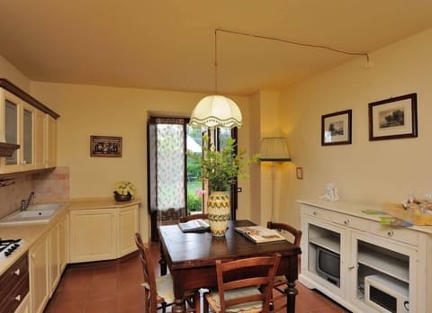 One of bright sunny kitchens in the Garden Suites.