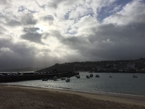 Beach nearby, sun loungers