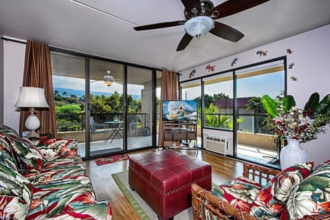 Living area with AC, cable, wifi.