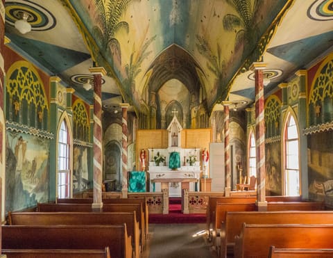 Interior of Painted Church, just 1/4 mi. away