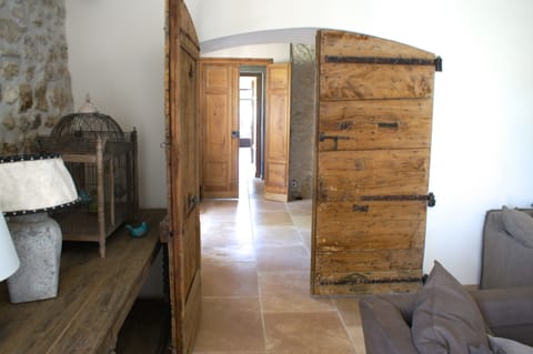 The doors of the living rooms.