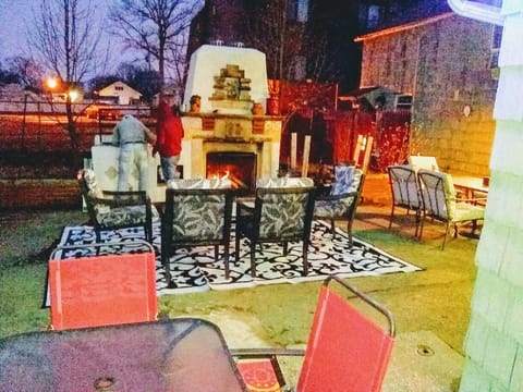 Patio at night